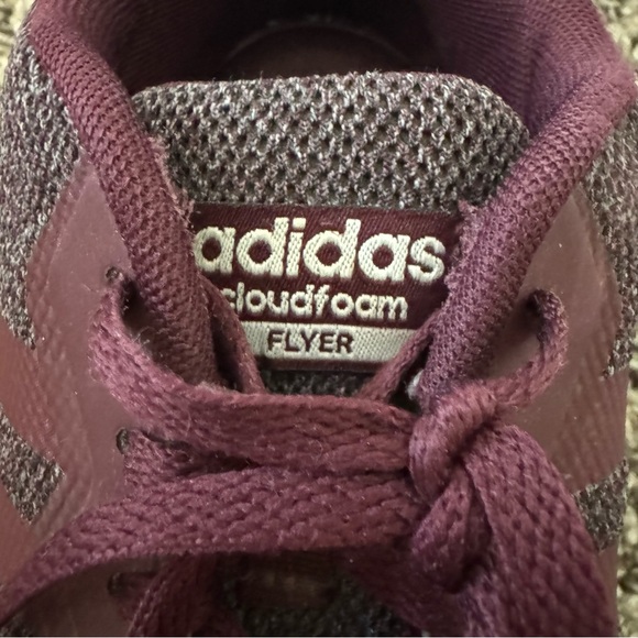 Adidas Cloudfoam Flyer Sneaker in Maroon - Picture 3 of 5